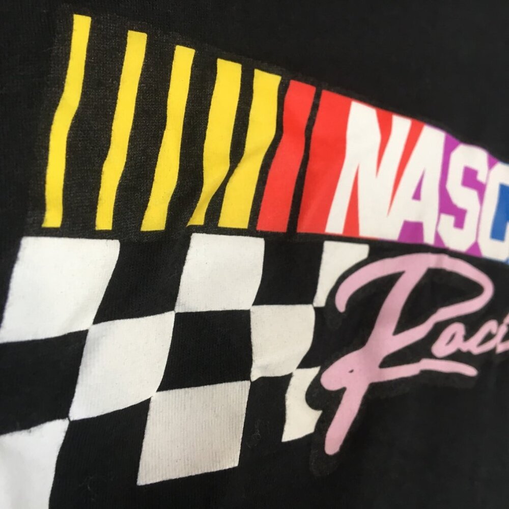 NASCAR T Shirt Womens XL 15 17 Short Sleeve Round Neck Slim Fit Black Racing - Picture 6 of 13
